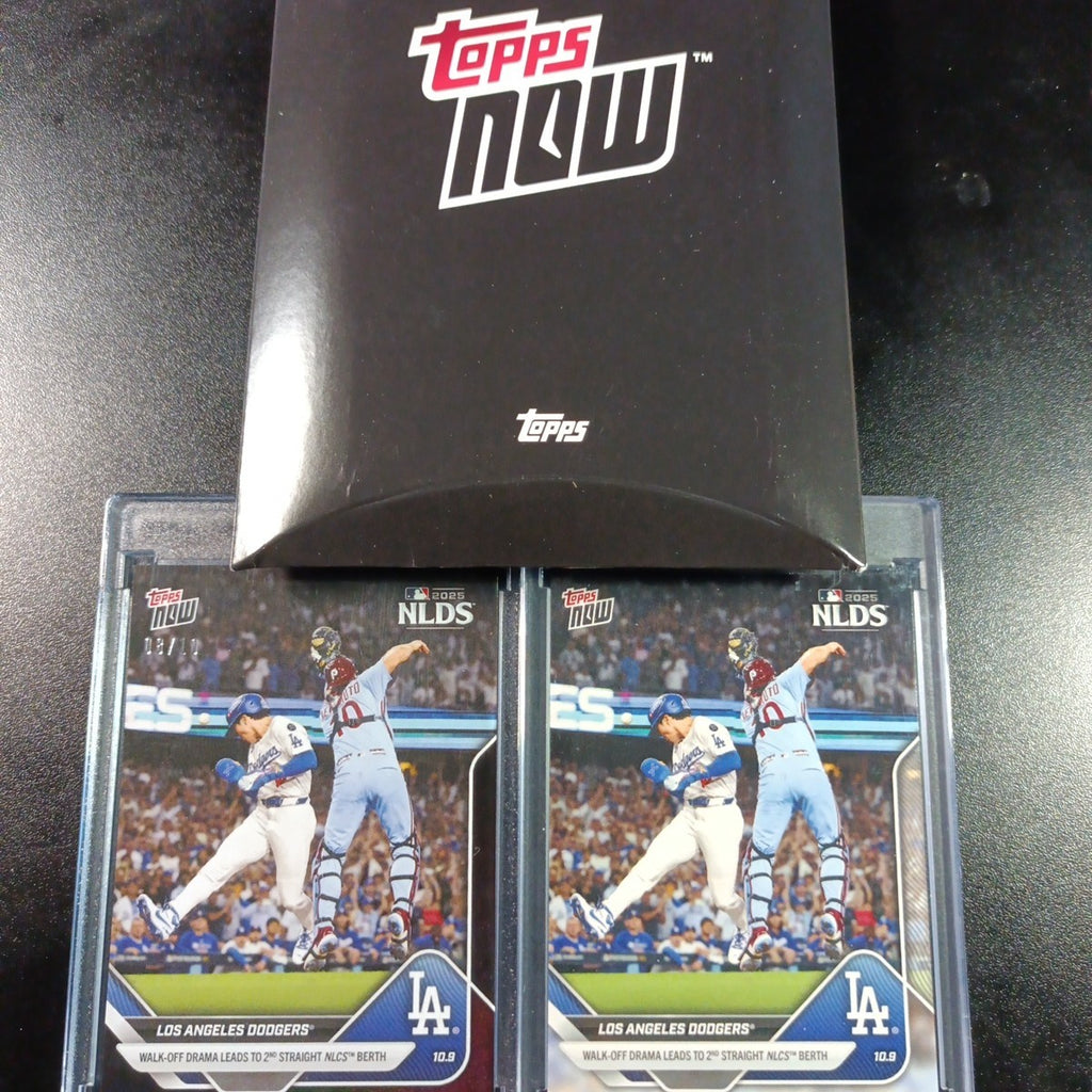# /10 Black Foil Topps NOW 847 Dodgers MLB World Series Case Hit Baseball Card