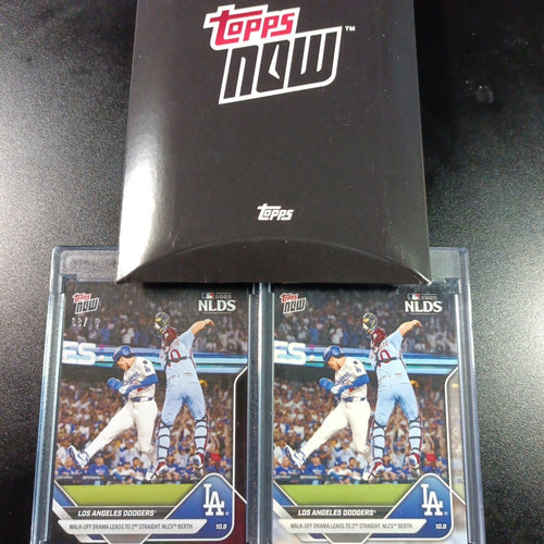 # /10 Black Foil Topps NOW 847 Dodgers MLB World Series Case Hit Baseball Card