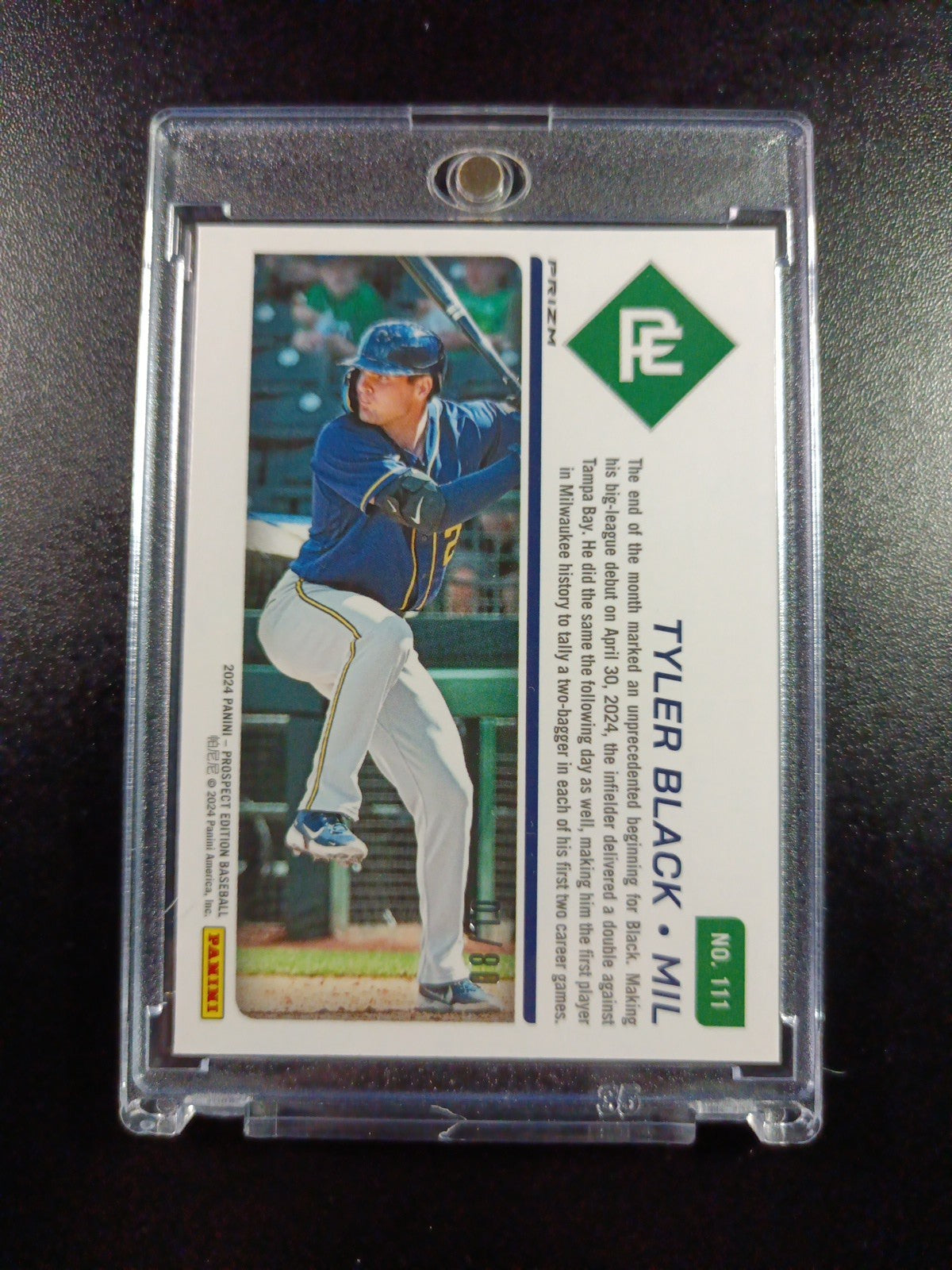 Tyler Black # /10 Panini Prospects Gold Prizm Refractor Baseball Card MLB