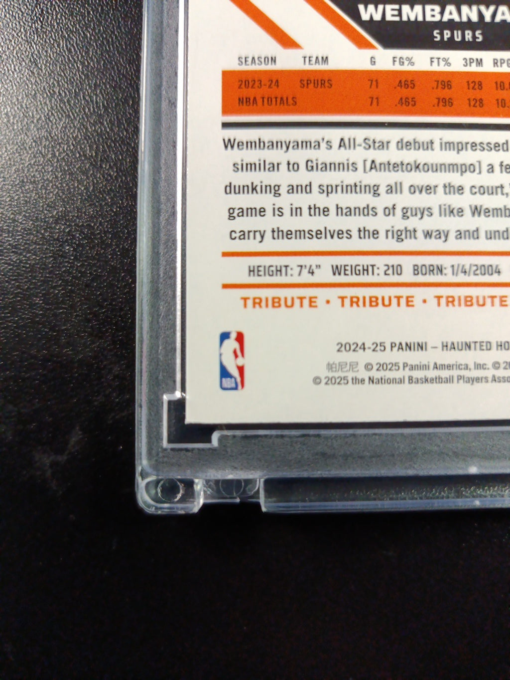 Spider Web Holo Wembanyama NBA Haunted Hoops 2024-25 Basketball Card Spurs Prizm