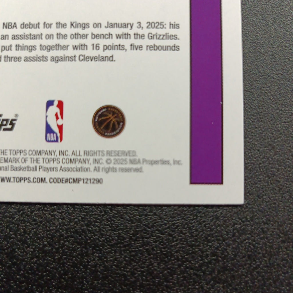 2025-26 Topps Basketball Card Devin Carter Silver Foil 45th Anniversary