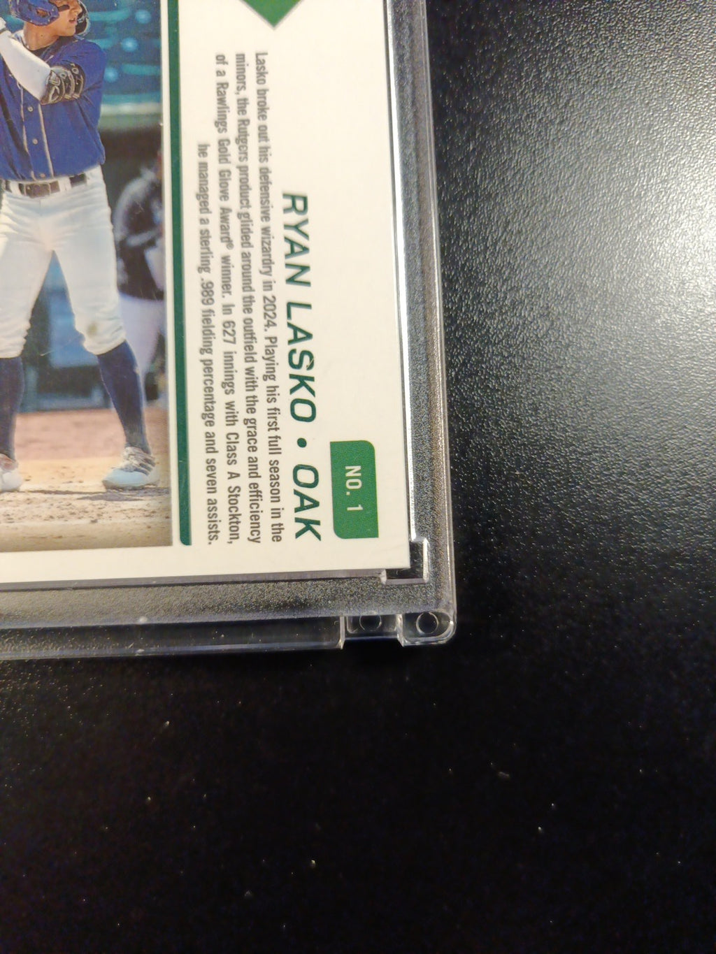 Autograph Ryan Lasko Athletics Rookie Baseball Card Panini Prospects 2024