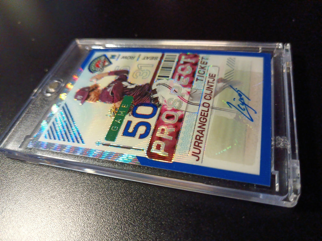 # /75 Autograph Jurrangelo Cijntje Mariners Rookie Wave Prizm Baseball Card 