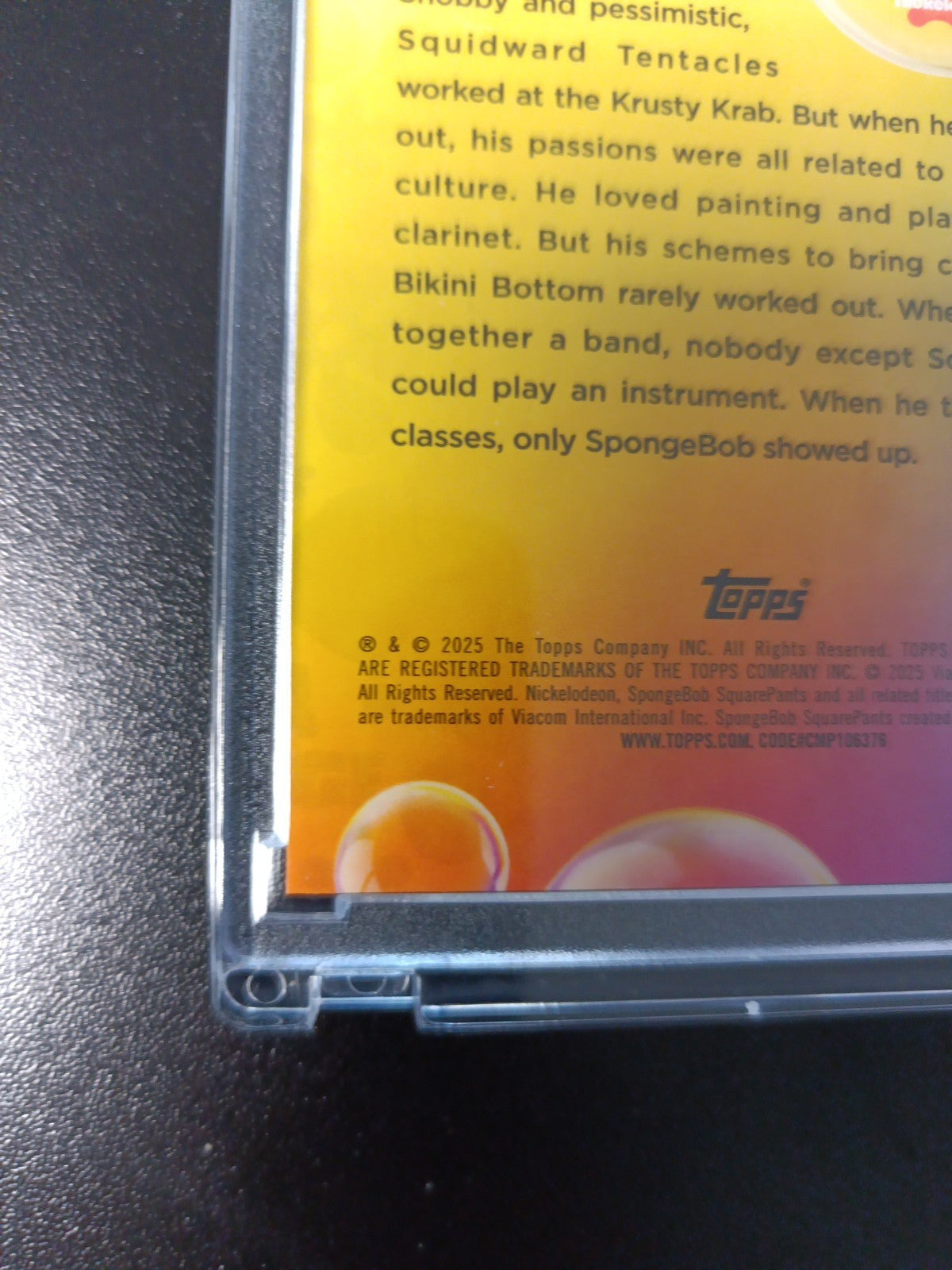 SpongeBob /150 Blue Refractor Squidward Tentacles Krusty Krab Topps 2025 Card