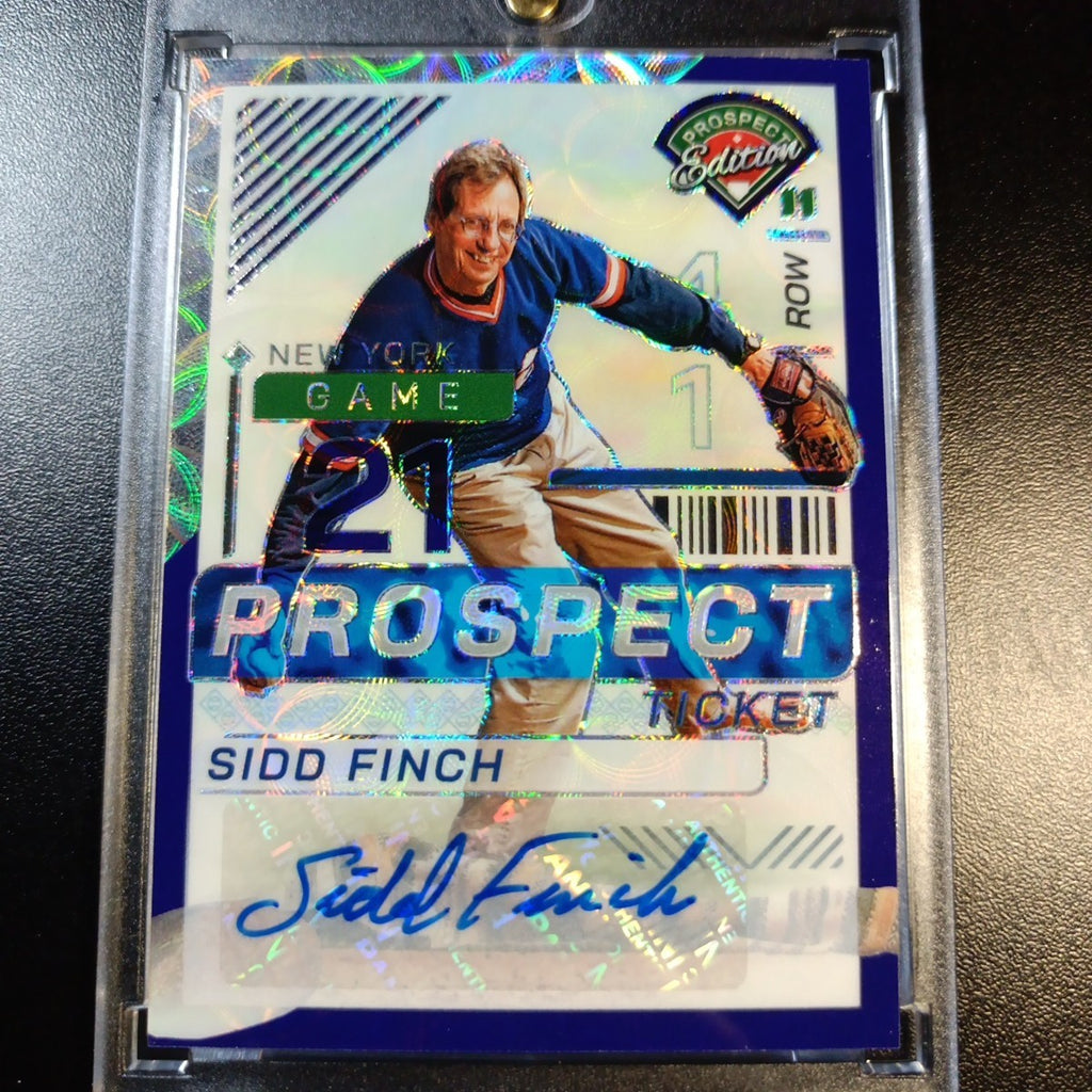 Sidd Finch # /49 Prospect Autograph Prizm Rare Sports Illustrated Baseball Card 
