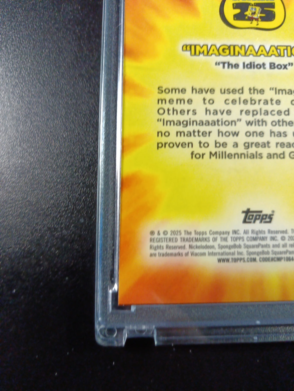 SpongeBob Masterful Memes Imaginaaation pongeBob Card Topps Case Hit MM-4