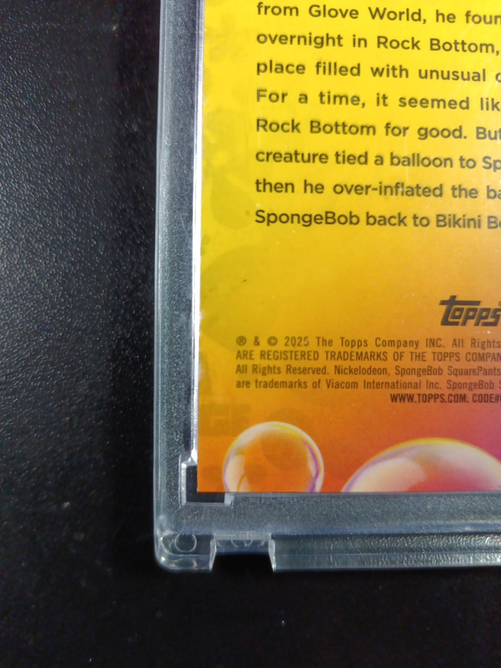 SpongeBob 24/199 Rock Bottom Aqua Lava Refractor Card Topps Chrome /199