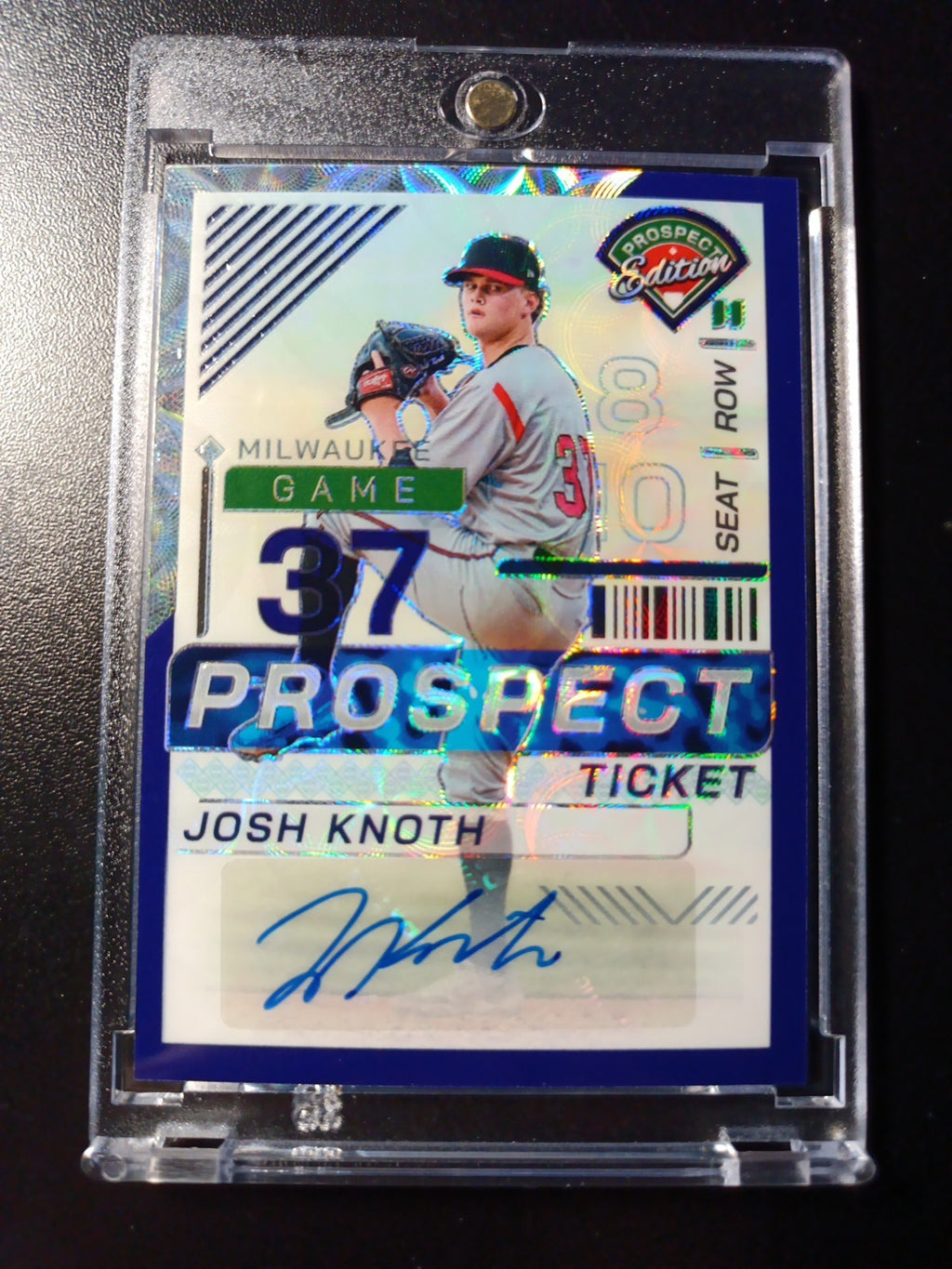 # /49 Prizm Autograph Josh Knoth Panini Prospect Rookie Baseball Card 2024