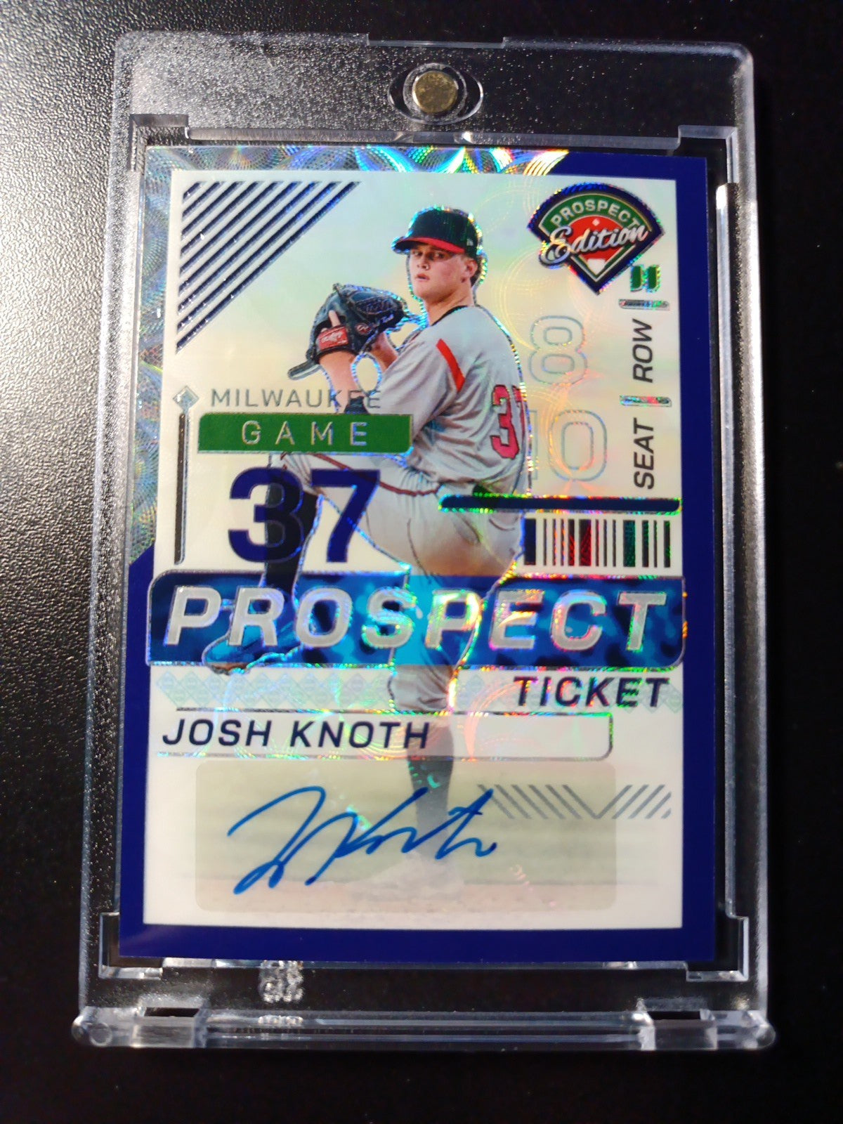 # /49 Prizm Autograph Josh Knoth Panini Prospect Rookie Baseball Card 2024