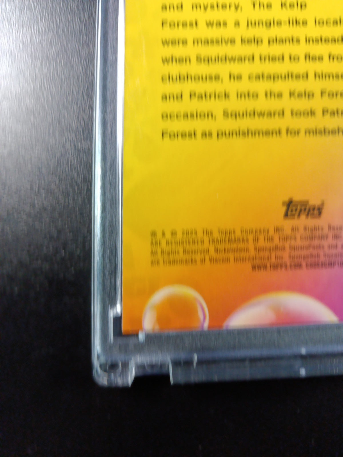 SpongeBob 44/150 Kelp Forest Bikini Bottom Blue Refractor Card Topps Chrome /150