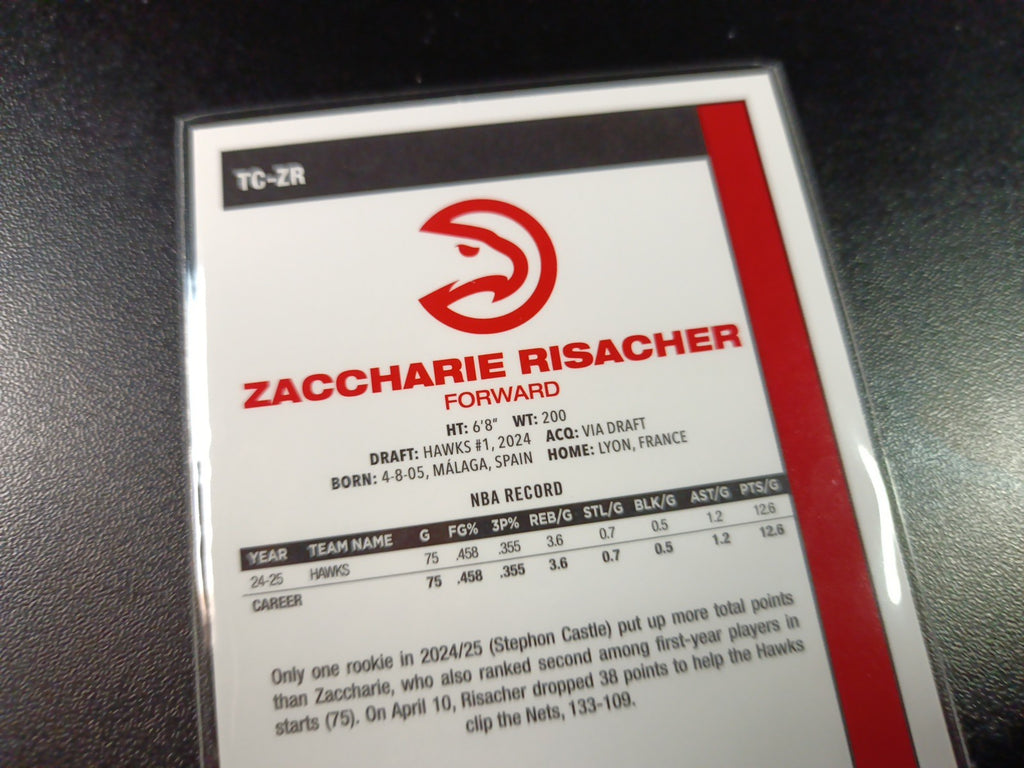 Mojo Refractor Zaccharie Risracher 45th Anniversary Card 25-26 Topps Basketball
