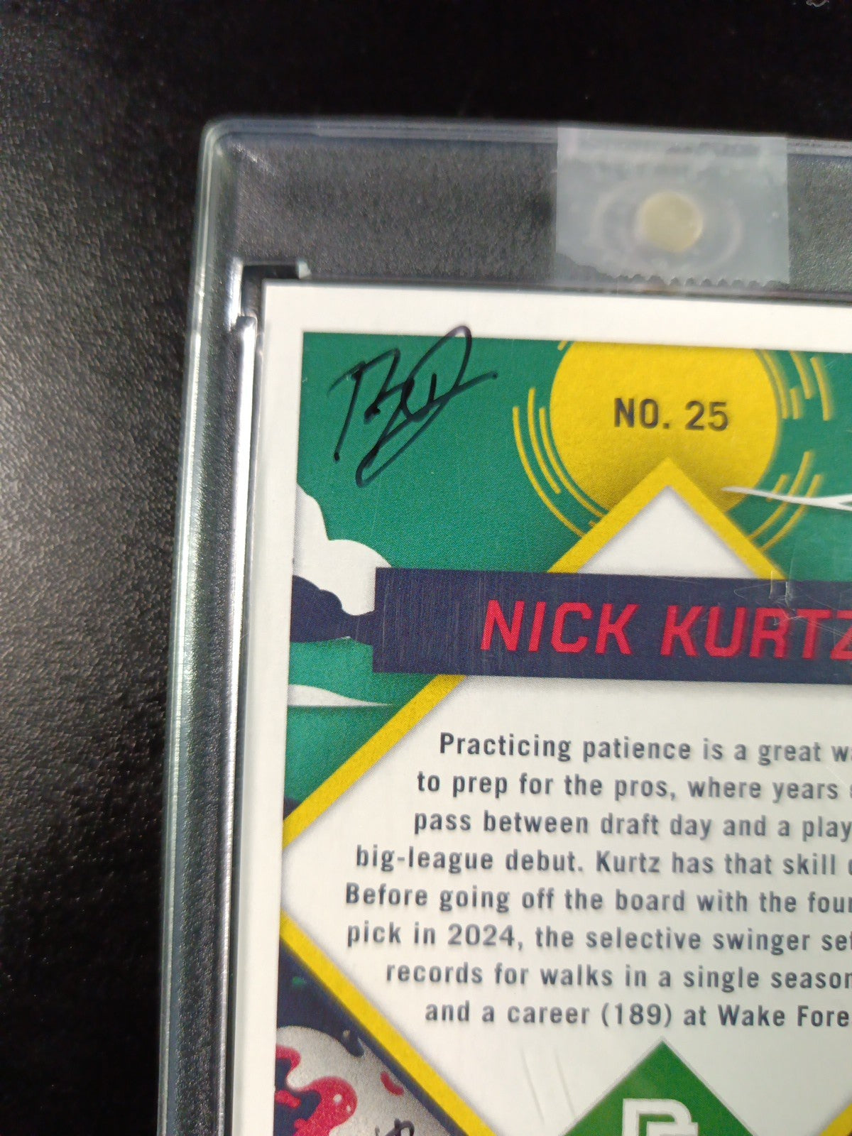 Nick Kurtz Artist Sketch Card Rookie Panini Prepping For the Pros 2024 Gift Idea
