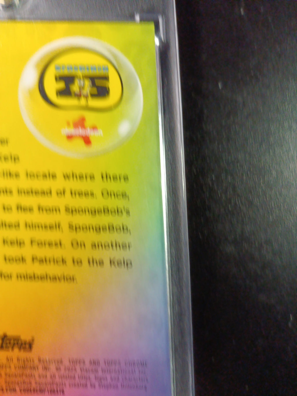 SpongeBob 44/150 Kelp Forest Bikini Bottom Blue Refractor Card Topps Chrome /150