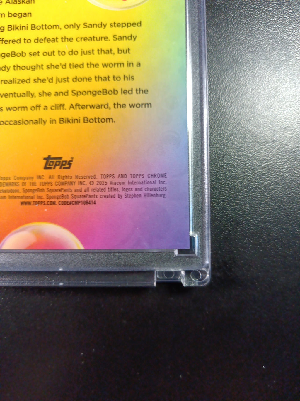 SpongeBob #1/25 Night Shift Manager Alaskan Bull Worm Cracked Ice Prizm Case Hit