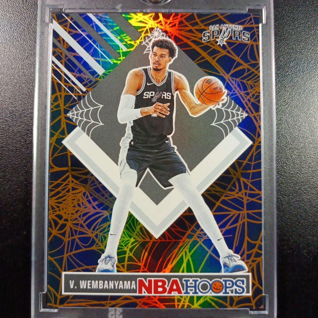Spider Web Holo Wembanyama NBA Haunted Hoops 2024-25 Basketball Card Spurs Prizm