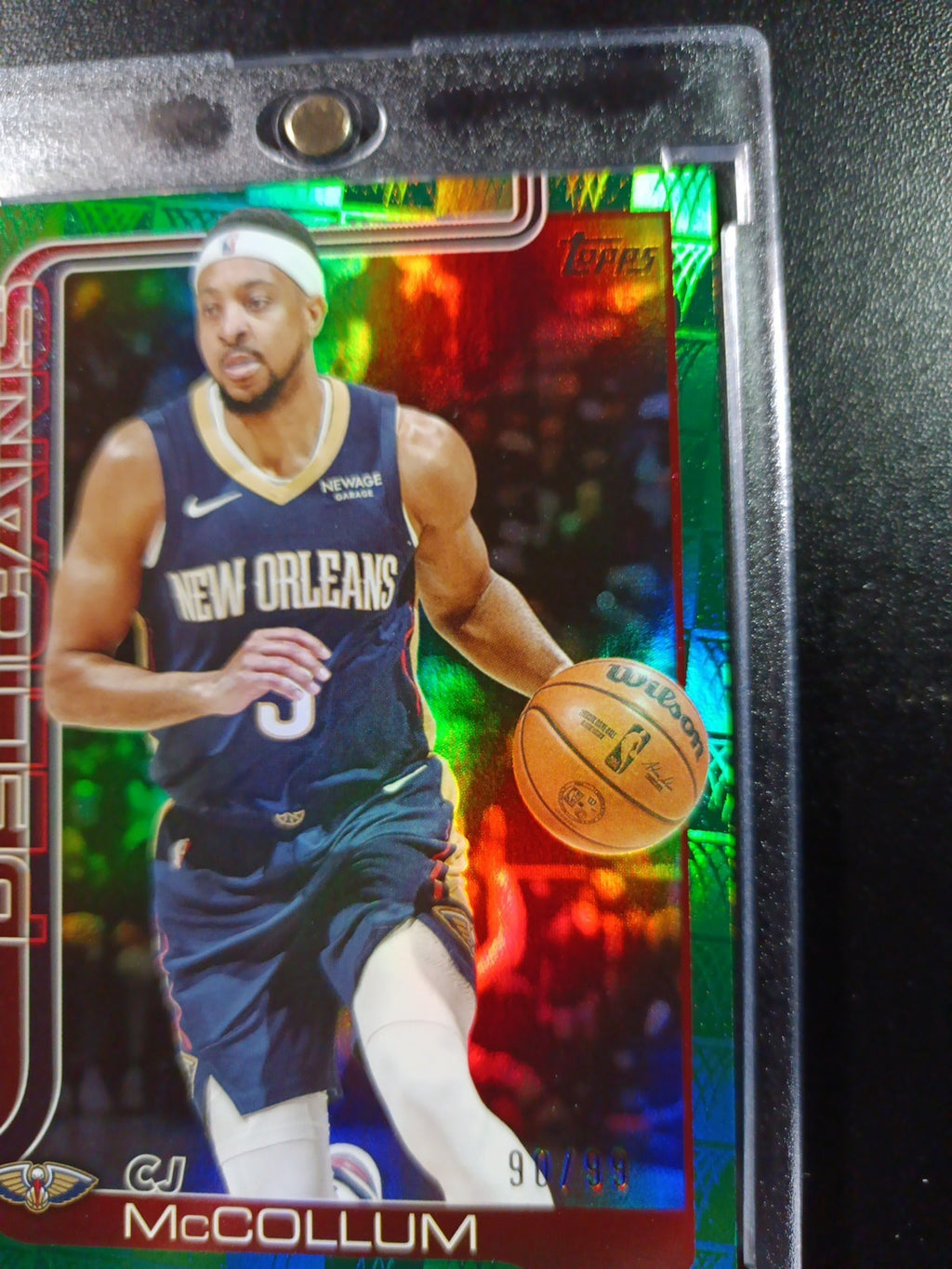 /99 Aj McCollum Season Tip Off Green Logofractor Card 2025-26 Topps Basketball