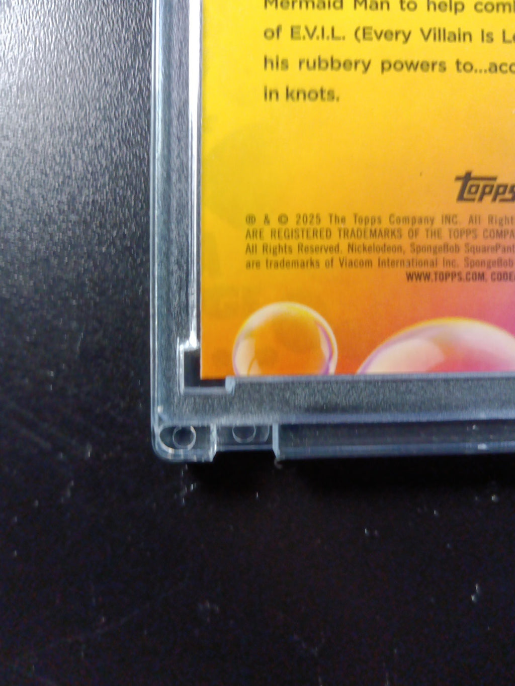 SpongeBob # /99 Blue Bubblefractor Patrick Elastic Waistband Bubble Card Chrome