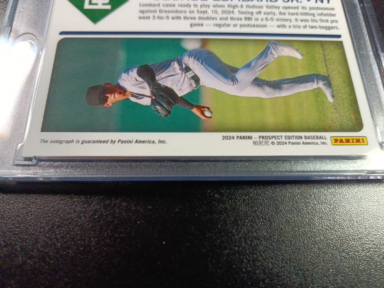 Yankees Rookie Autograph George Lombard Jr Prospect Glossy Baseball Card