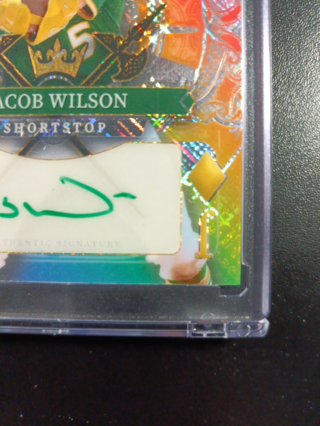 RARE # 1/1 Autograph Jacob Wilson Rainbow Prizm Rookie Baseball Wild Card /1