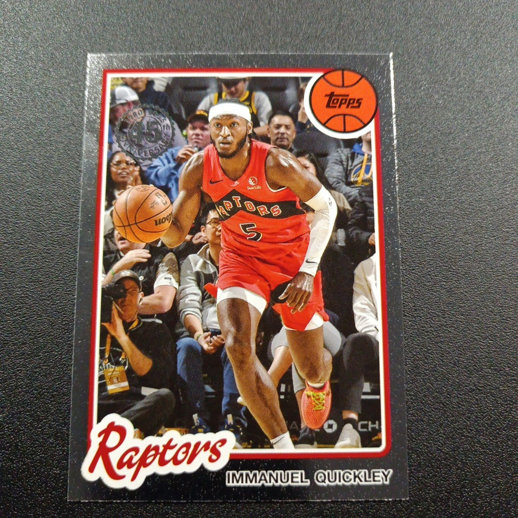 2025-26 Topps Basketball Card Immanuel Quickley Silver Foil 45th Anniversary