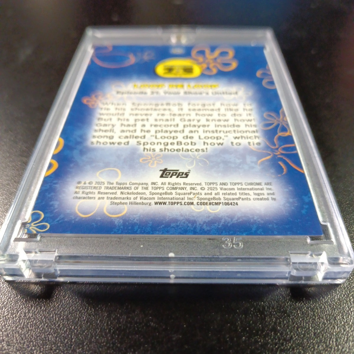 SpongeBob 3/50 Gold Refractor Loop De Loop Song Card Topps Chrome /50