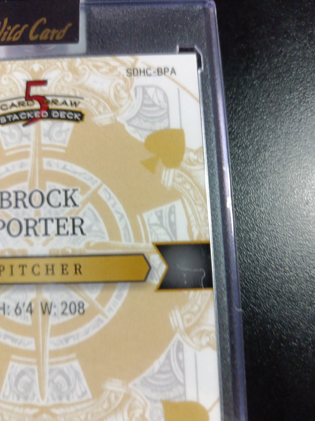 # 1/5 Autograph Brock Porter Gold Prizm Refractor Rookie Baseball Wild Card  MLB