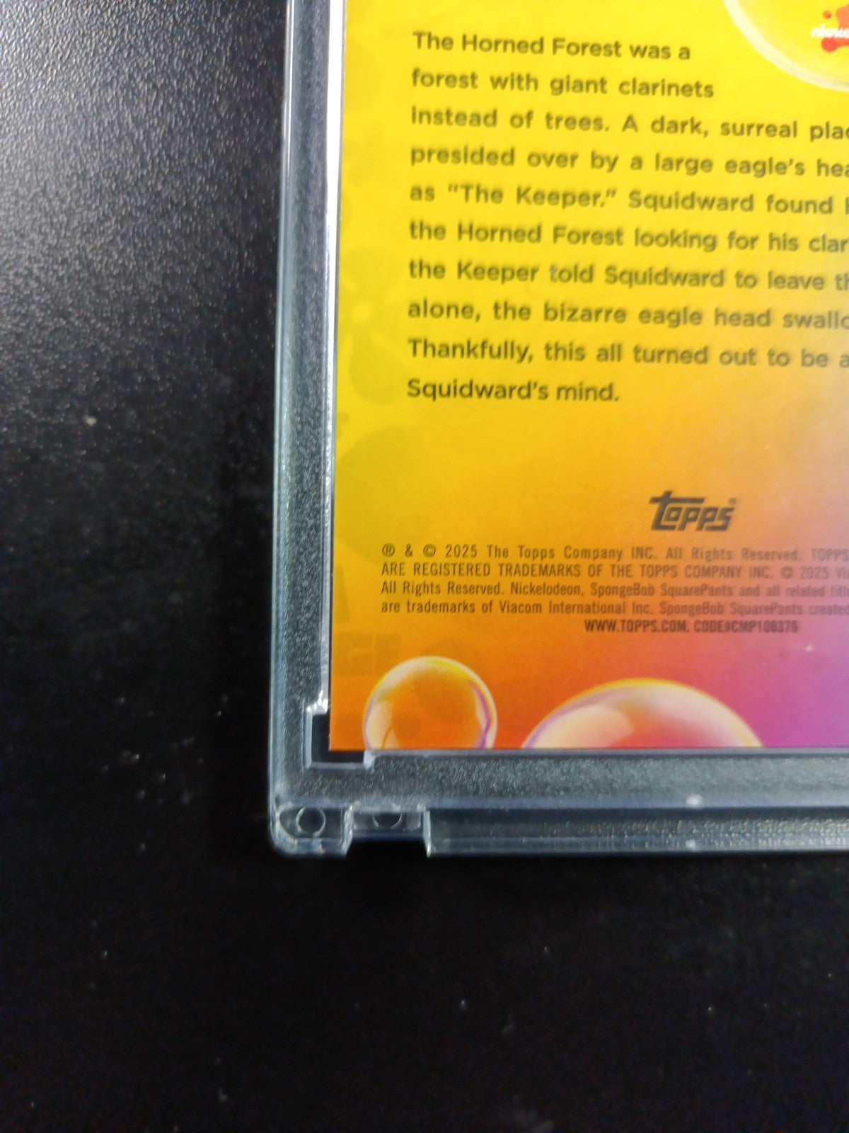 SpongeBob # 2/99 Blue Bubblefractor Wave The Horned Forest Card Topps Chrome /99