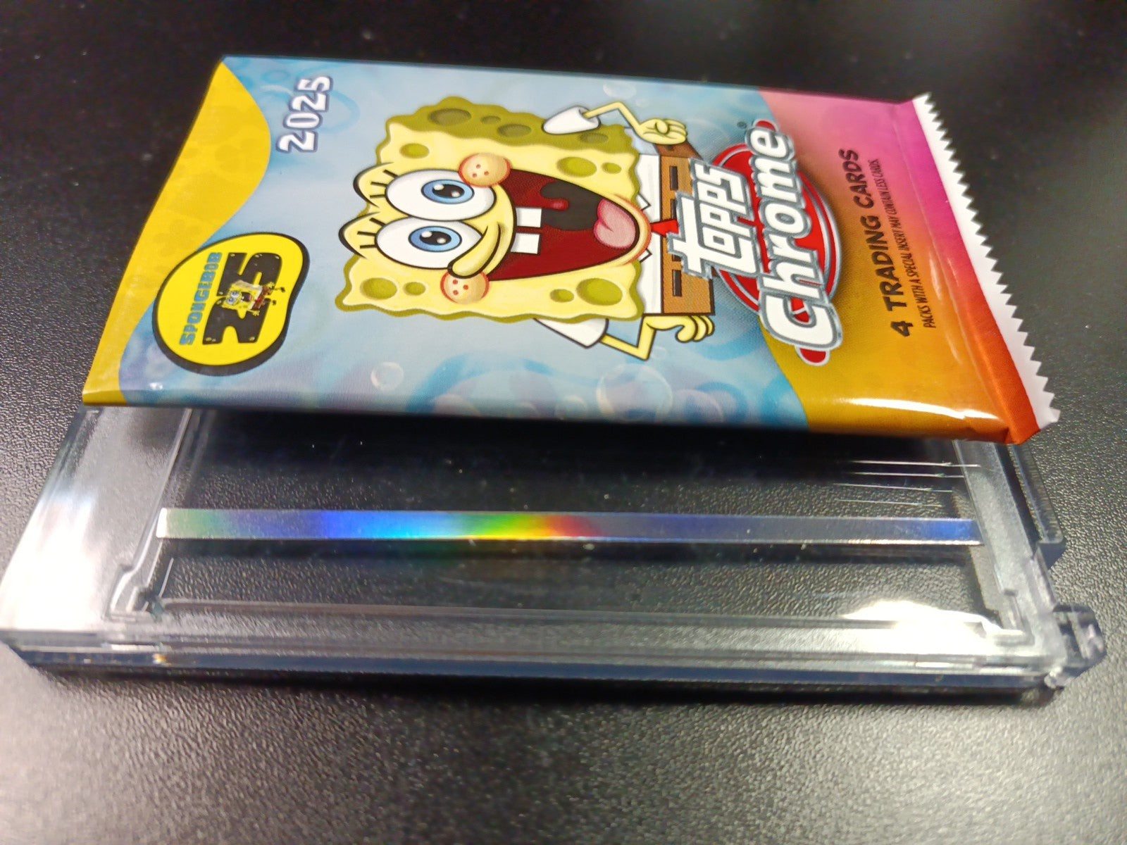 SpongeBob Factory Error Cut Trim Scrap Refractor Strip Topps Chrome Case Hit