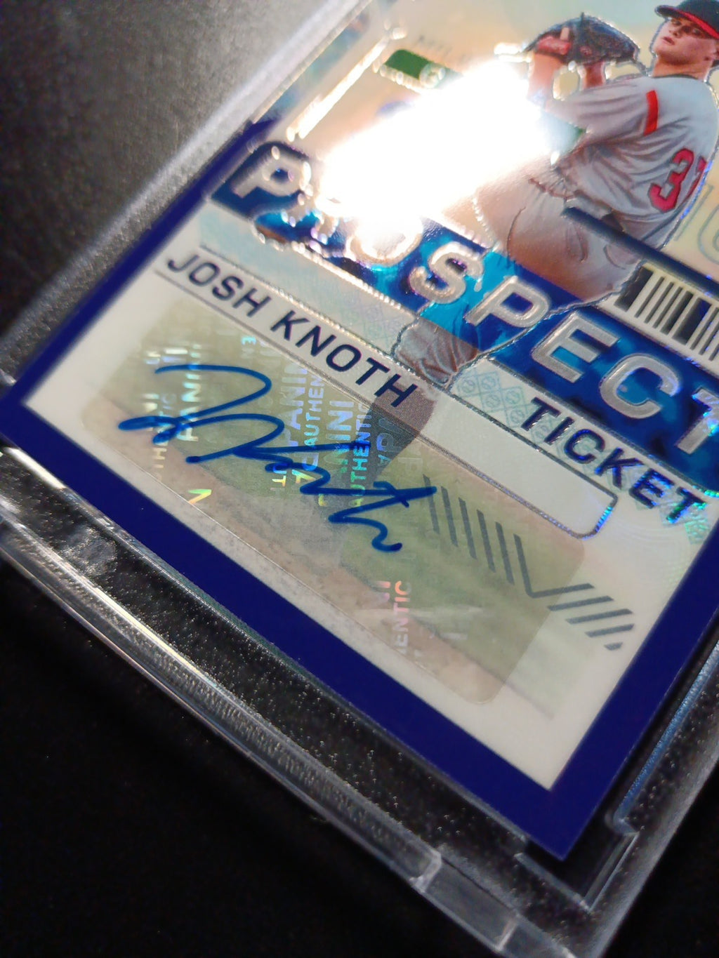 # /49 Prizm Autograph Josh Knoth Panini Prospect Rookie Baseball Card 2024