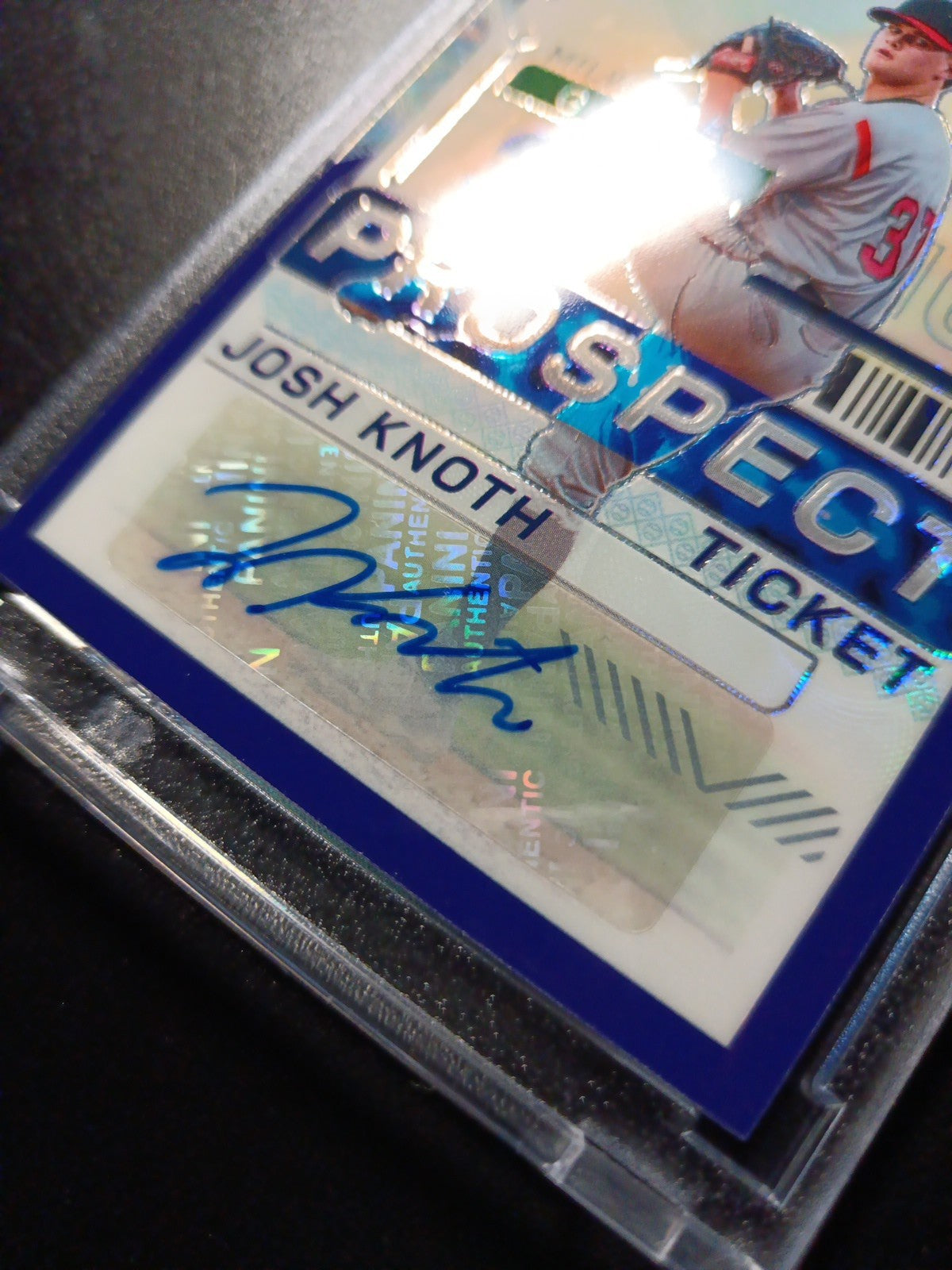 # /49 Prizm Autograph Josh Knoth Panini Prospect Rookie Baseball Card 2024
