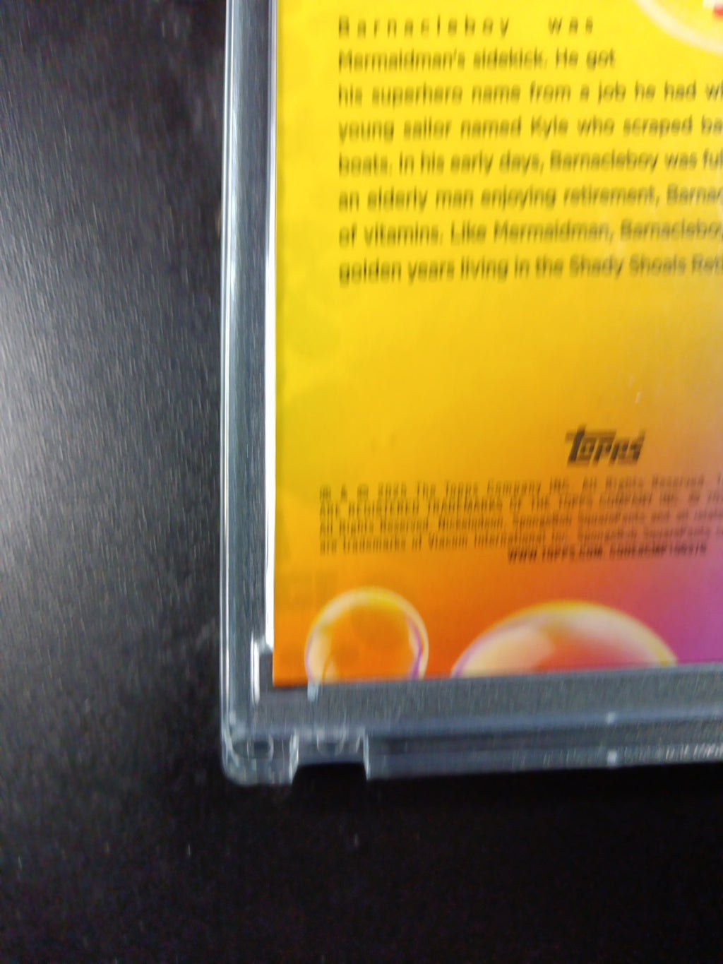 SpongeBob 130/150 Barnacleboy Mermaid Man Blue Refractor Card Topps Chrome /150