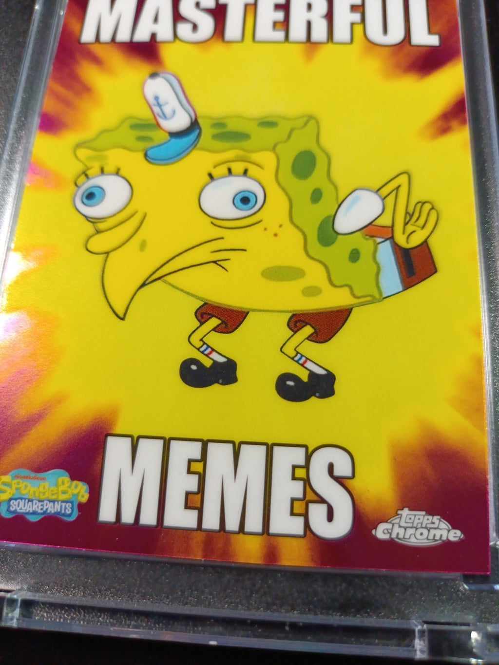 SpongeBob Masterful Memes Mocking SpongeBob Card Topps Case Hit MM-5