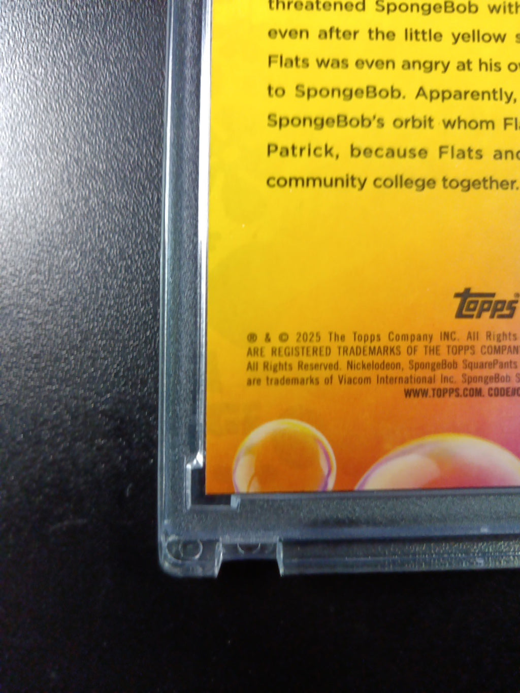 SpongeBob # 124/175 Silver Wave Refractor Flats The Flounder Card Topps /175