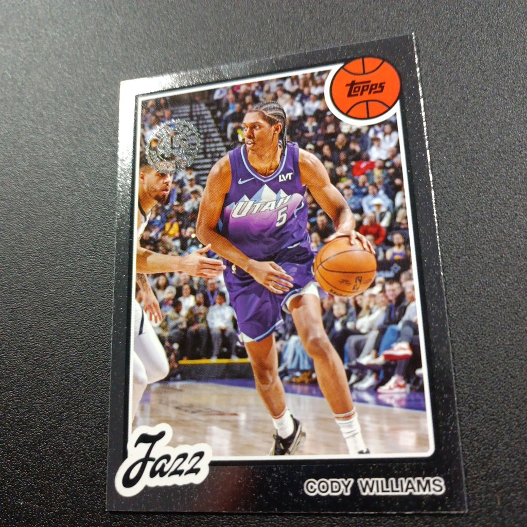 2025-26 Topps Basketball Card Cody Williams Silver Foil 45th Anniversary