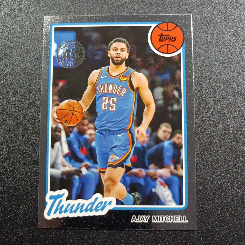 2025-26 Topps Basketball Card Ajay Mitchell Silver Foil 45th Anniversary