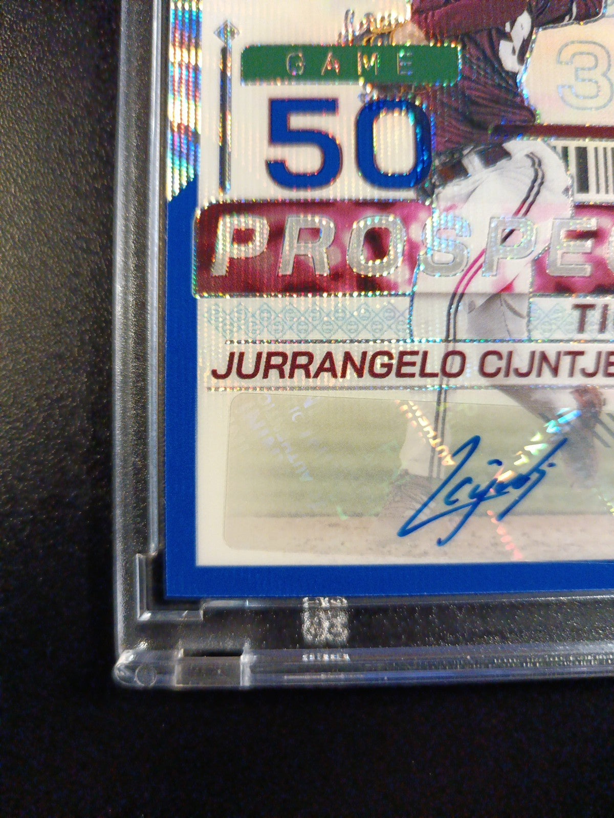 # /75 Autograph Jurrangelo Cijntje Mariners Rookie Wave Prizm Baseball Card 