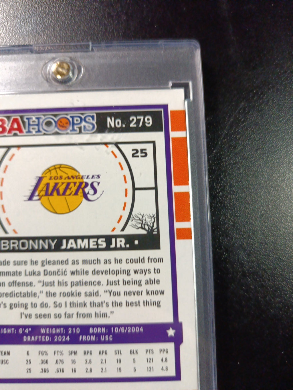 Bronny James Jr Rookie Web Holo NBA Haunted Hoops 2024-25 Basketball Card Lakers