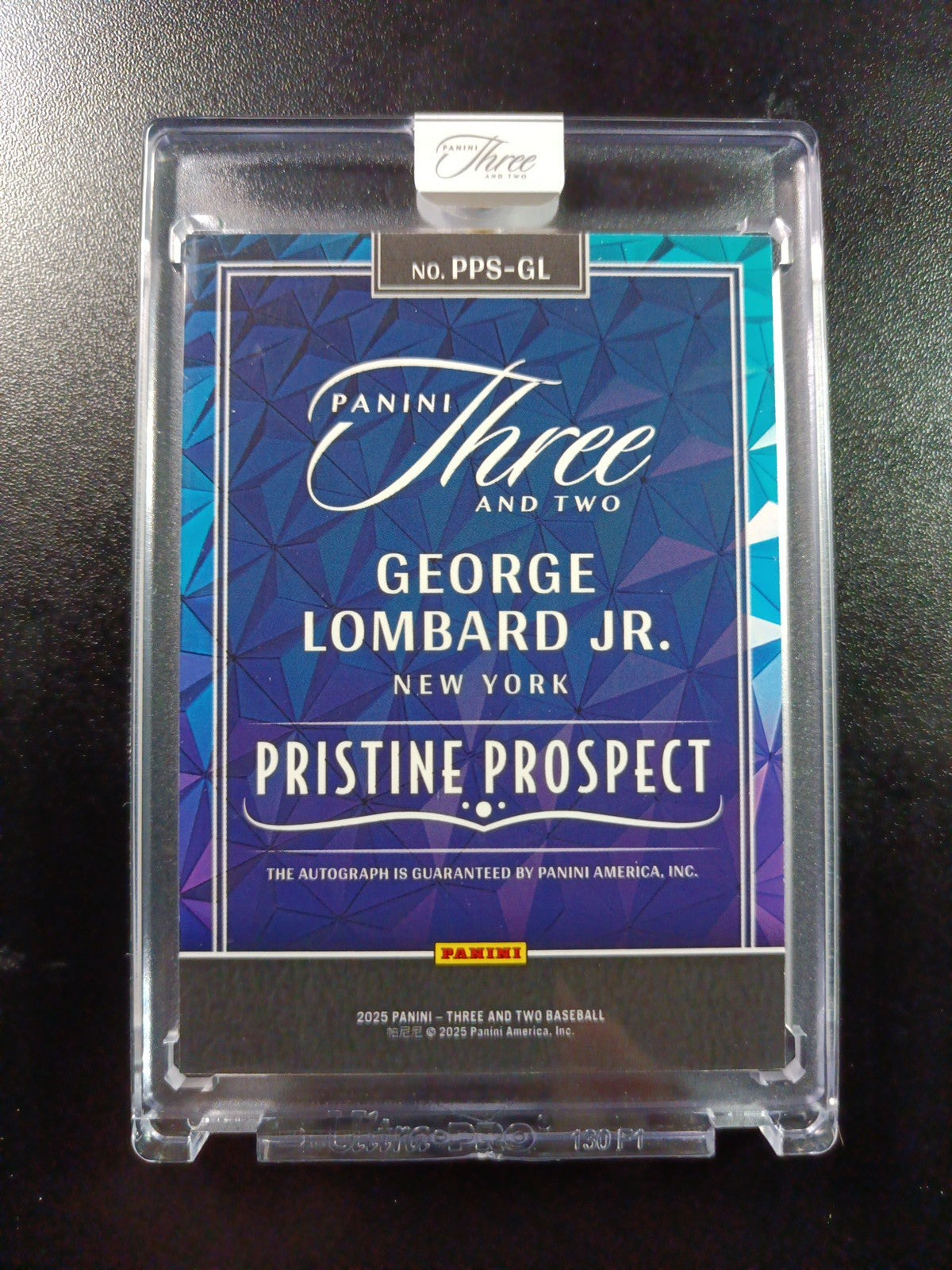 Autograph George Lombard Jr # 2/10 Gold Foil Panini W/ Case Yankees Rookie  /10