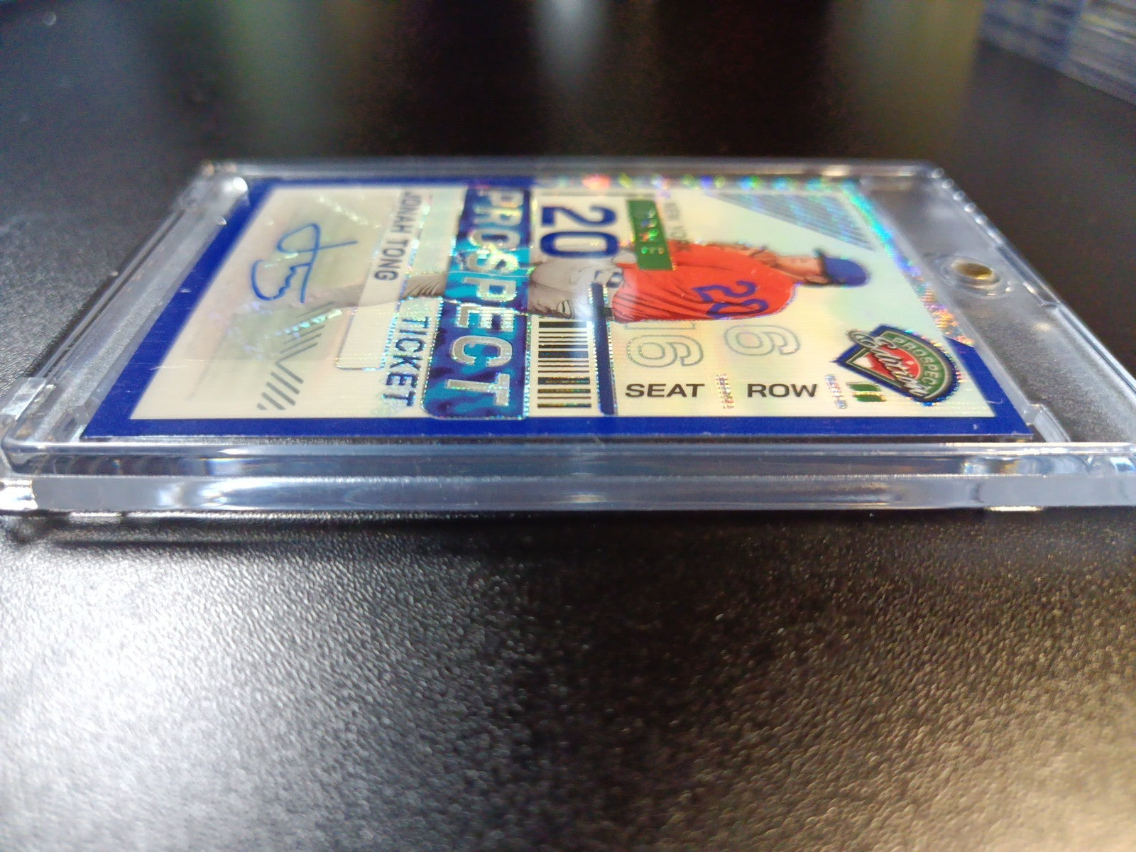 Jonah Tong # /75 Prospect Autograph Linticular Blue Prizm Rare Baseball Card 