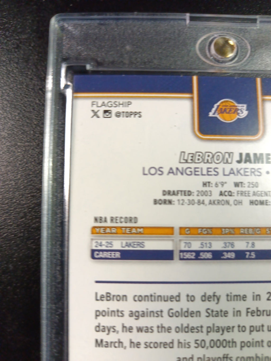 LeBron James Season Tip Off Gold Foil Card 2025-26 Topps Basketball Card Lakers