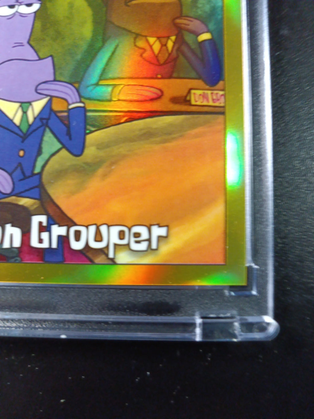 SpongeBob 33/50 Gold Refractor Don Grouper Card Topps Chrome /50