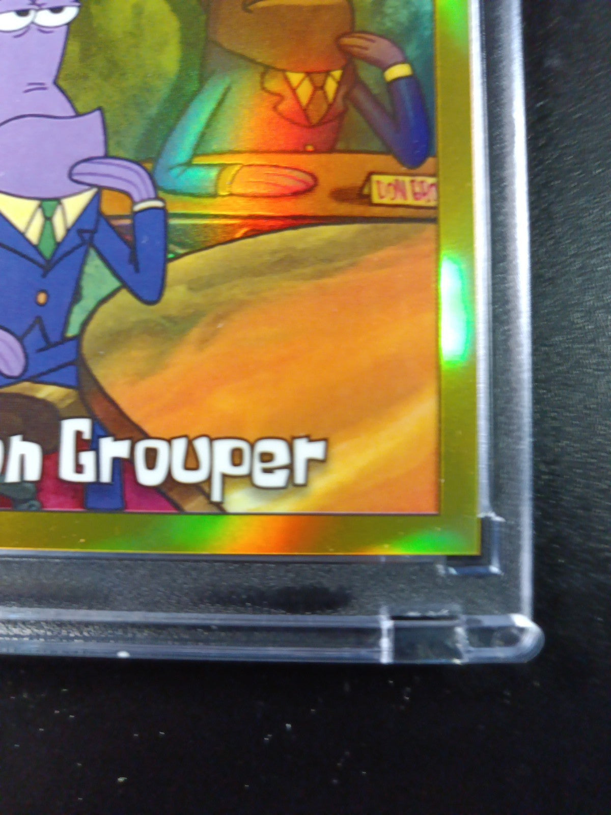 SpongeBob 33/50 Gold Refractor Don Grouper Card Topps Chrome /50