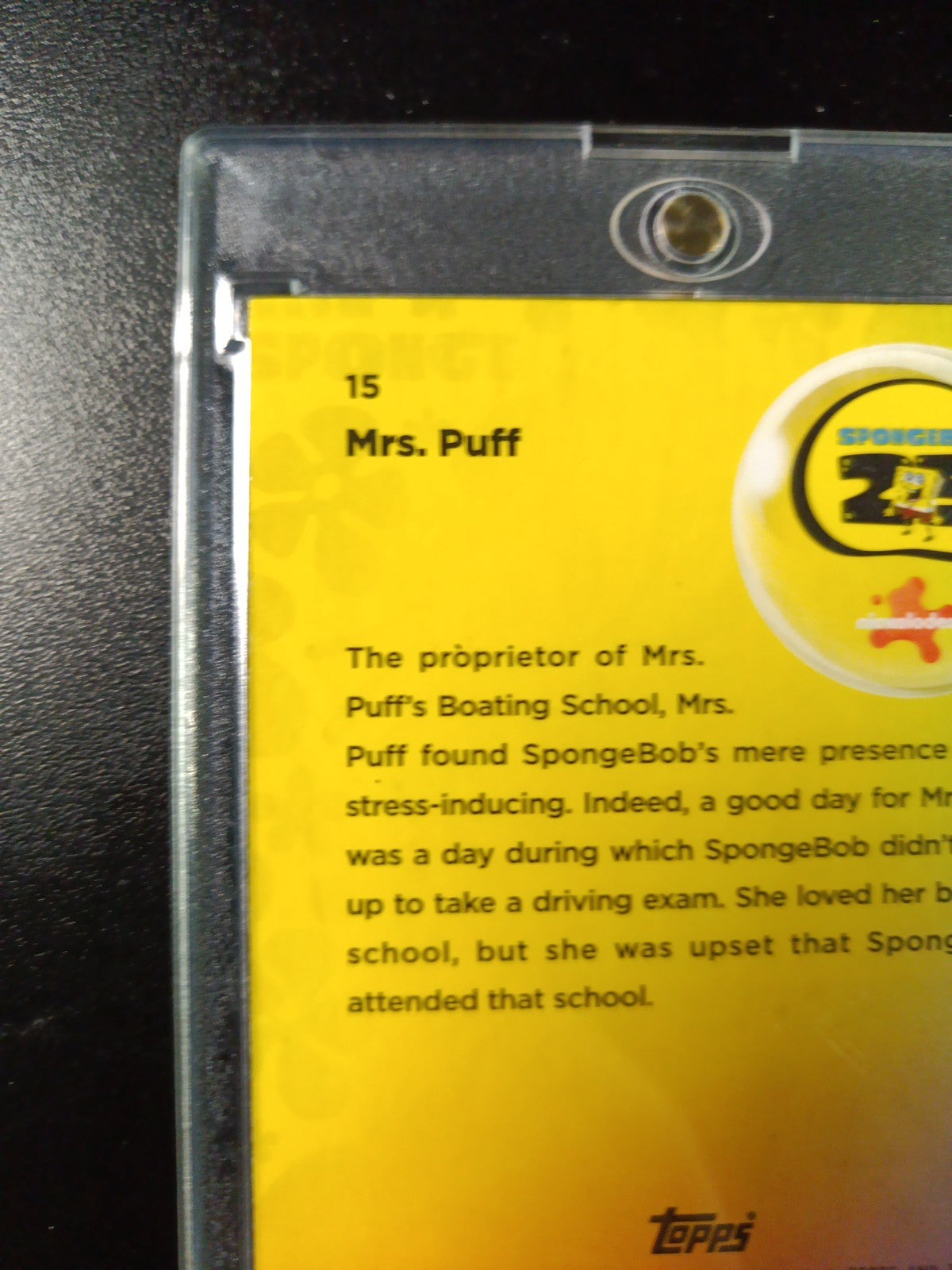 SpongeBob # 62/175 Silver Wave Refractor Mrs. Puff Relaxing Card Topps /175