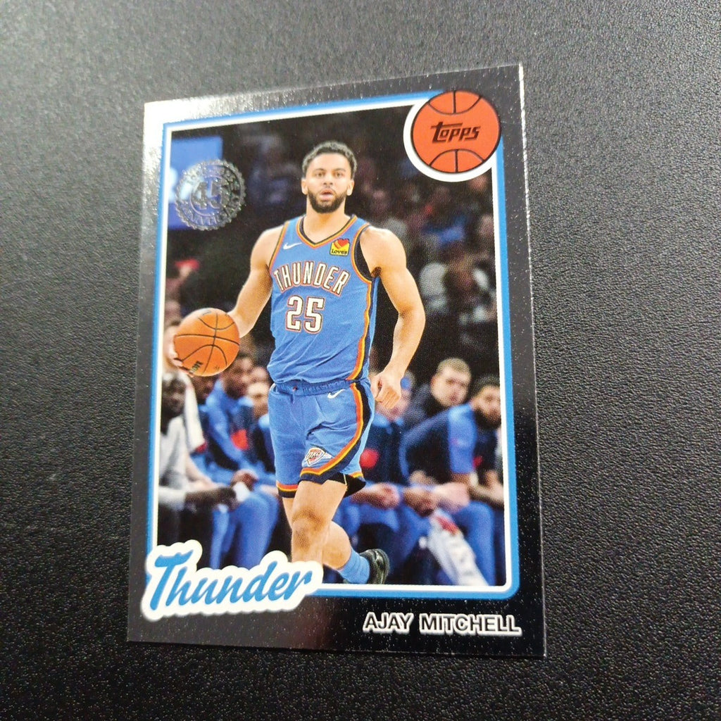 2025-26 Topps Basketball Card Ajay Mitchell Silver Foil 45th Anniversary