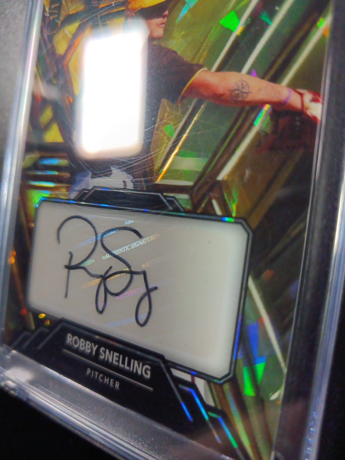 1/1 Autograph Robby Snelling Gold Cracked Ice Prizm Rookie Baseball Wild Card