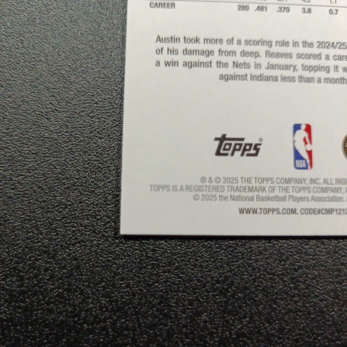 2025-26 Topps Basketball Card Austin Reaves Silver Foil 45th Anniversary