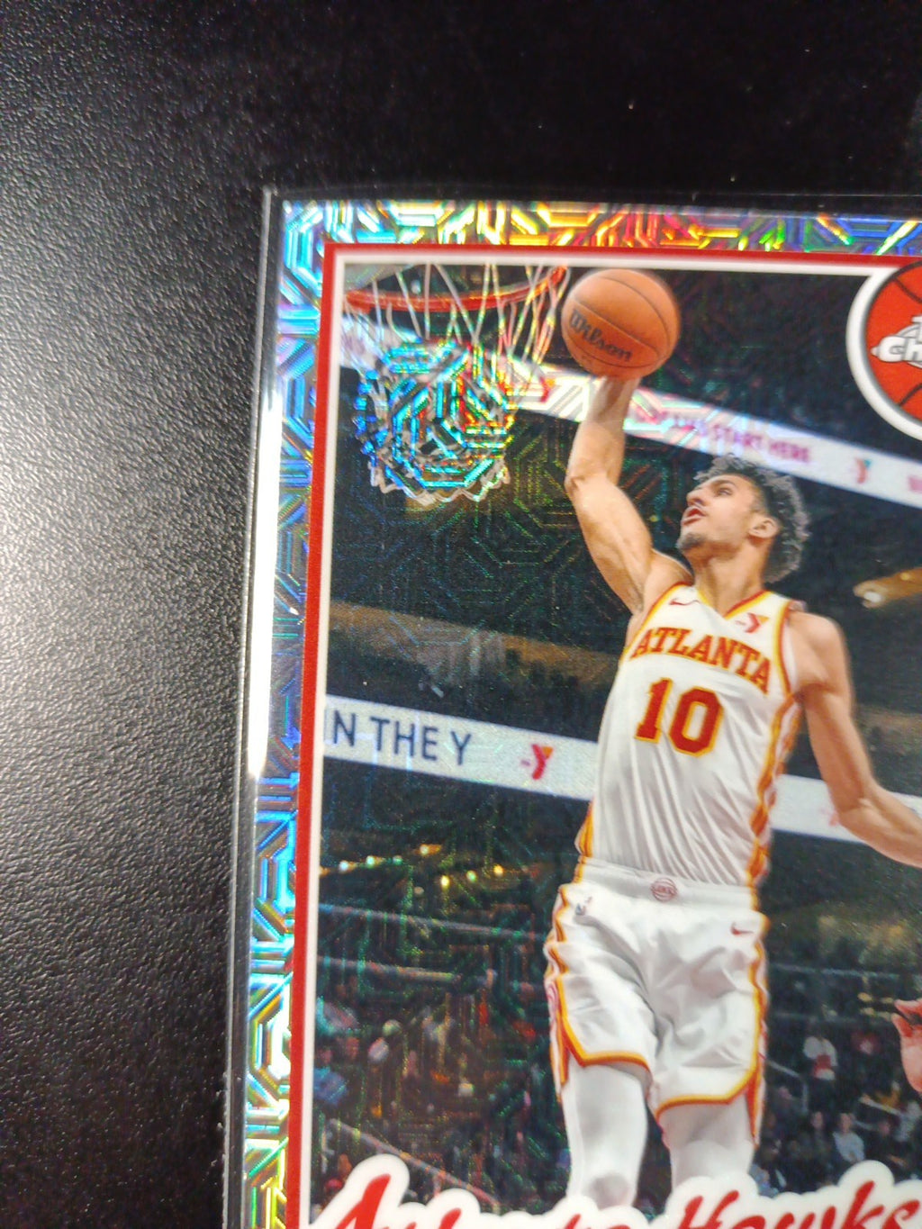 Mojo Refractor Zaccharie Risracher 45th Anniversary Card 25-26 Topps Basketball