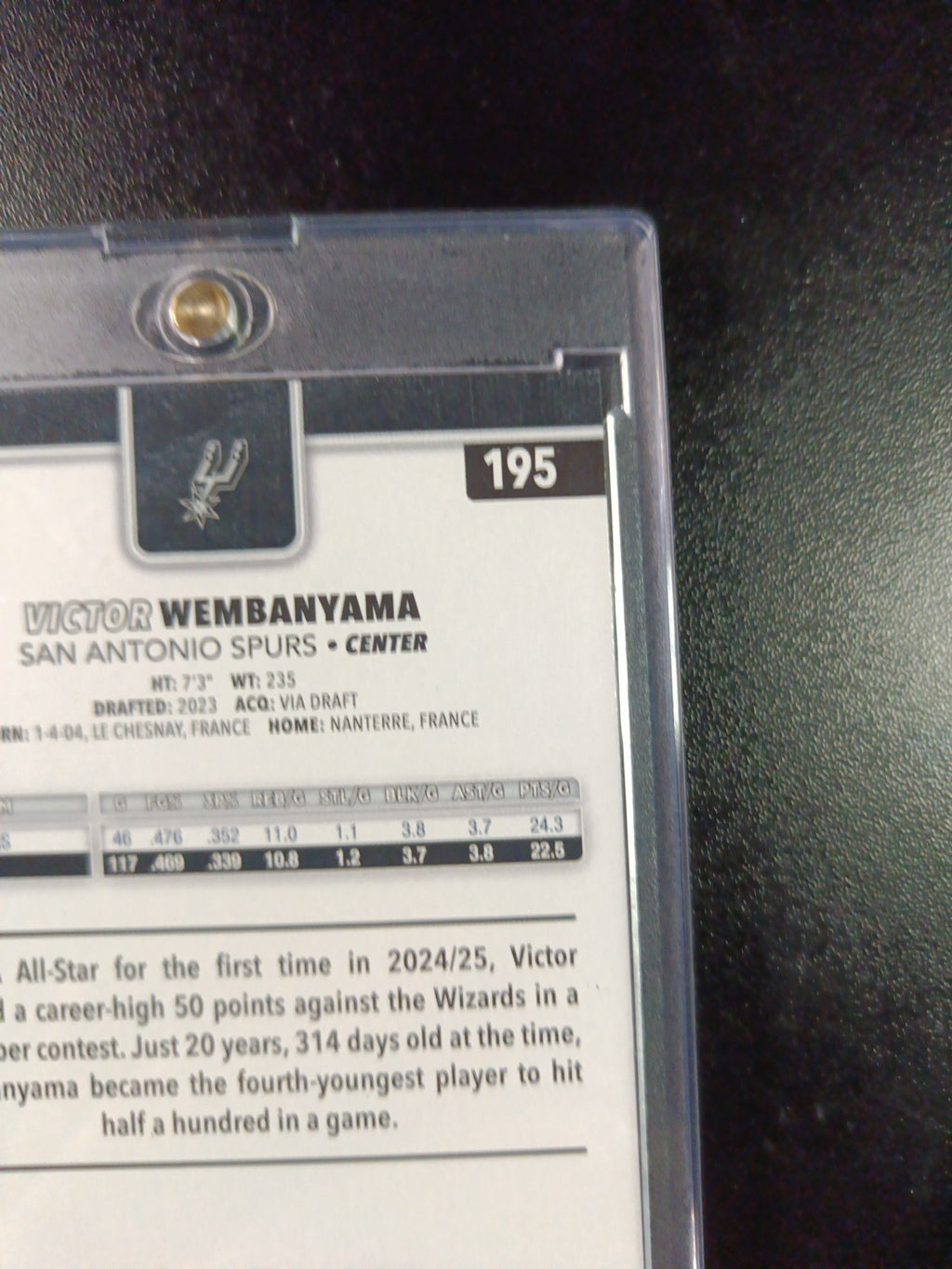 Victor Wembanyama Season Tip Off Foil Card 2025-26 Topps Basketball Card