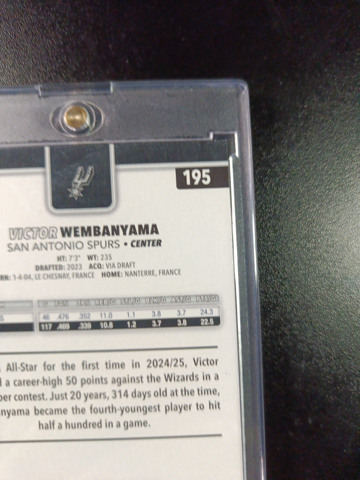 Victor Wembanyama Season Tip Off Foil Card 2025-26 Topps Basketball Card