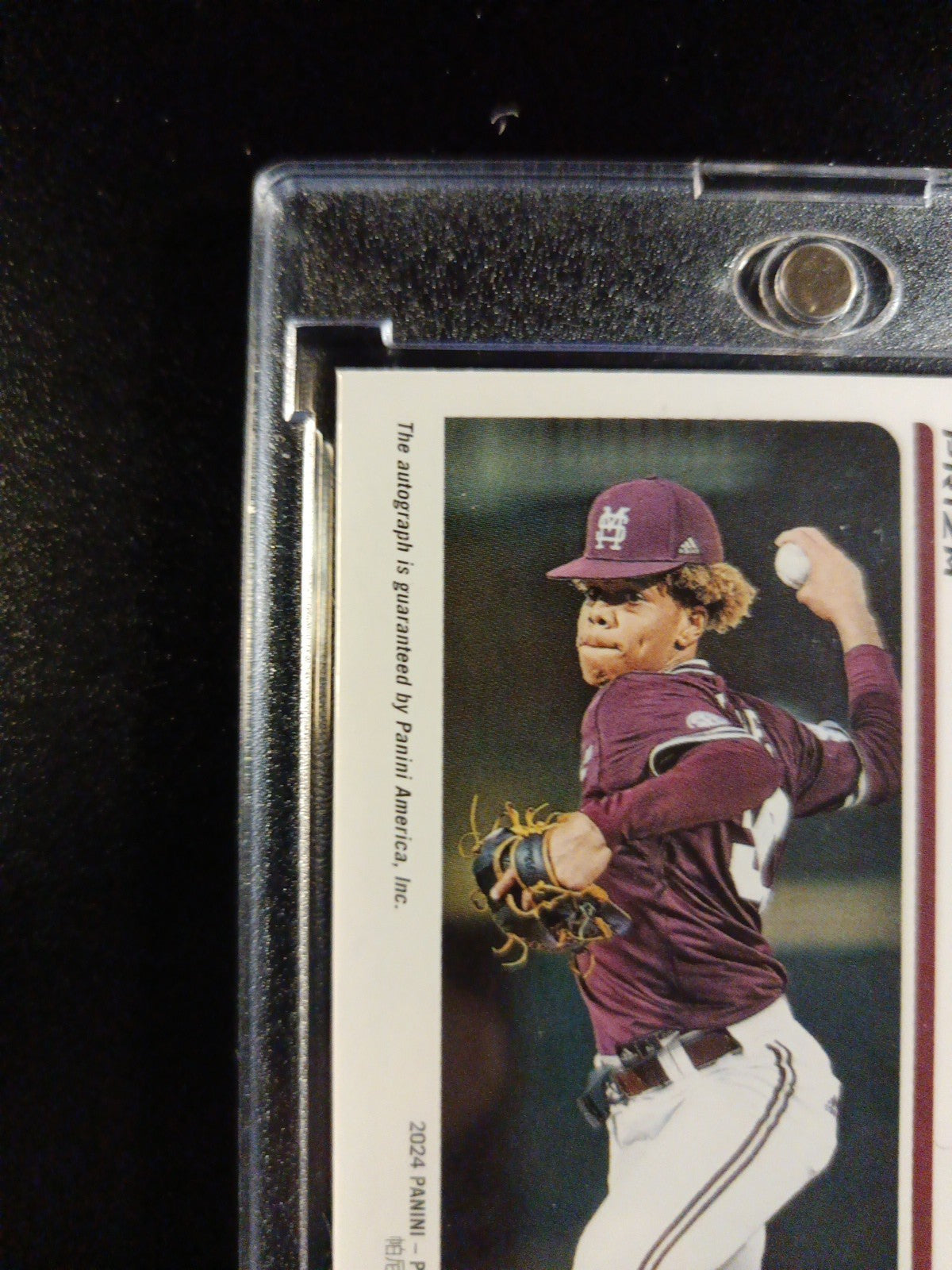 # /75 Autograph Jurrangelo Cijntje Mariners Rookie Wave Prizm Baseball Card 